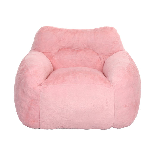 English Elm Bean Bag Chair - Plush Faux-Fur Sofa With Armrests, High-Density Foam, Easy Care, Ideal For Relaxing W2200P313804