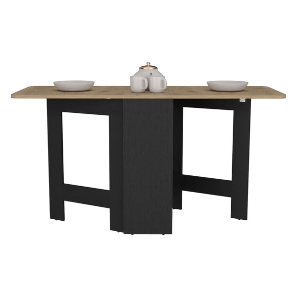 English Elm Gateleg Transformative Folding Table — Multicolor Engineered Wood, 12.3" to 58.7" Expandable Surface, Stable Design B070P188881