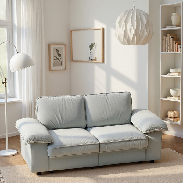 English Elm Fx-P20M-2S-Cw Cream White Storage Loveseat Sofa - Stylish Compact Couch With Hidden Storage For Small Spaces W576S00228