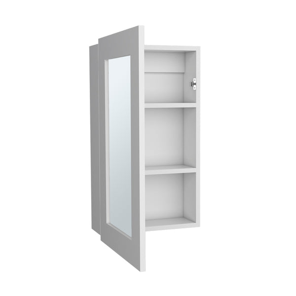 English Elm Medicine Cabinet Sanford White Mirrored Door 3 Shelves Compact Engineered Wood Modern Storage B092P238732