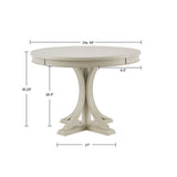 Madison Park Signature Helena Traditional Round Dining Table MPS121-0295 Antique Cream