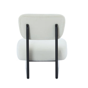 English Elm [set of 2] Beige Polyester Barrel Lounge Chairs with Black Wood Base for Living Room Black N767P373046B