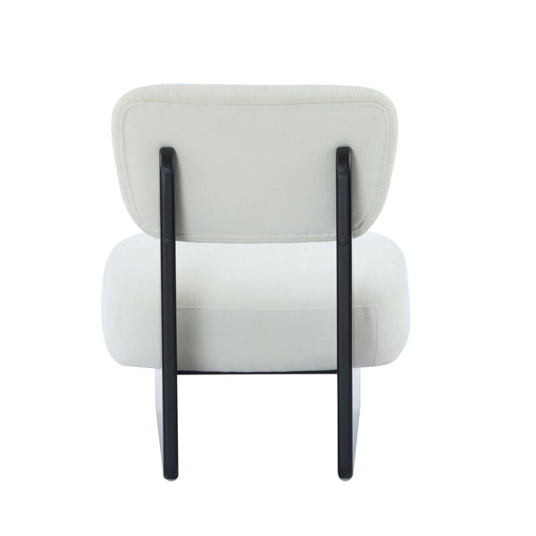 English Elm [set of 2] Beige Polyester Barrel Lounge Chairs with Black Wood Base for Living Room Black N767P373046B