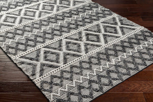 Livabliss Daffodil Handwoven Recycled Pet Runner Rug Cottage Style for Entryways and Hallways Ivory, Charcoal 8' x 10' DFF2300-810