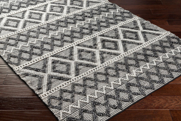 Livabliss Daffodil Handwoven Recycled Pet Runner Rug Cottage Style for Entryways and Hallways Ivory, Charcoal 8' x 10' DFF2300-810