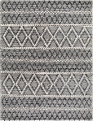 Livabliss Daffodil Handwoven Recycled Pet Runner Rug Cottage Style for Entryways and Hallways Ivory, Charcoal 8' x 10' DFF2300-810