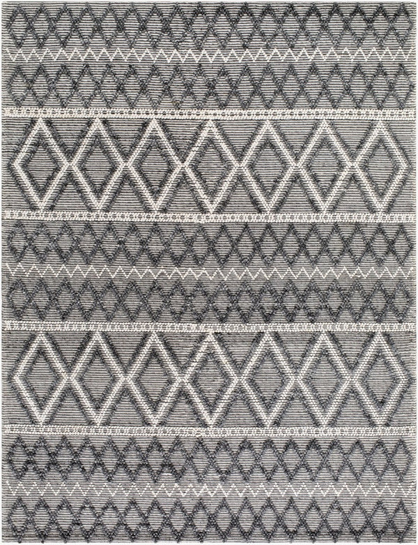 Livabliss Daffodil Handwoven Recycled Pet Runner Rug Cottage Style for Entryways and Hallways Ivory, Charcoal 8' x 10' DFF2300-810