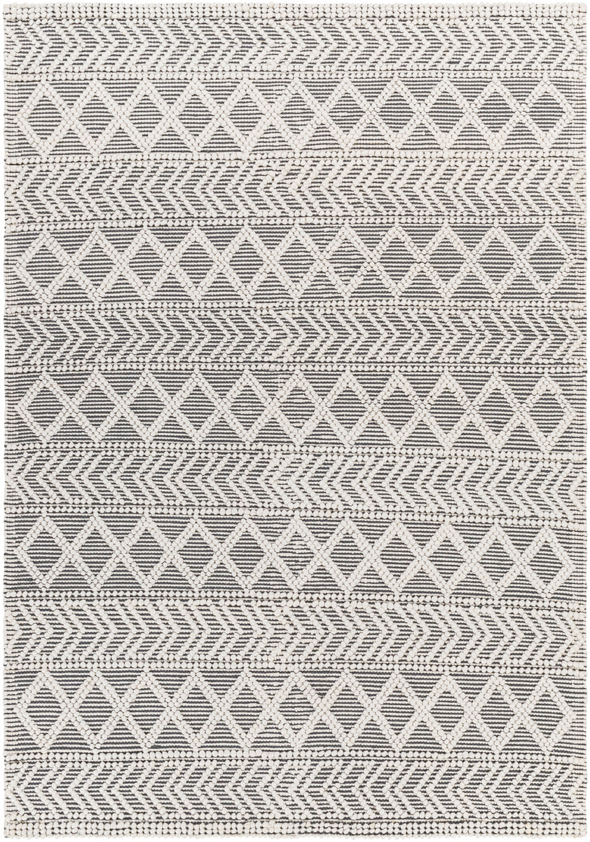 Daffodil DFF-2301 9' x 12' Handmade Rug DFF2301-912  Charcoal, Ivory Surya