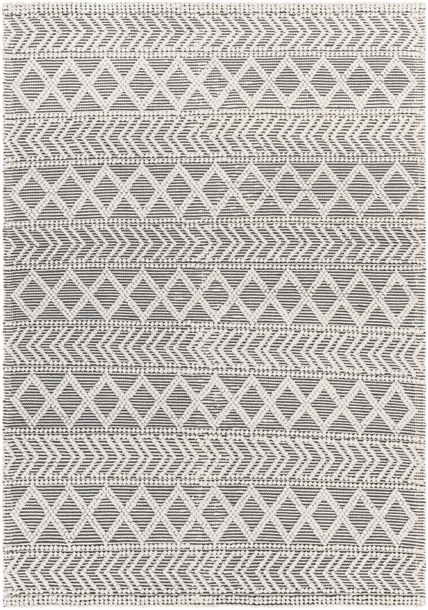 Daffodil DFF-2301 9' x 12' Handmade Rug DFF2301-912  Charcoal, Ivory Surya