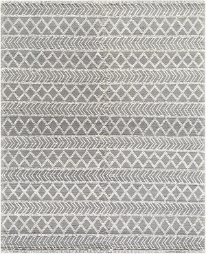 Livabliss Daffodil Handwoven Recycled Pet Runner Rug Cottage Style Eco Friendly Hallway Accent Charcoal, Ivory 8' x 10' DFF2301-810