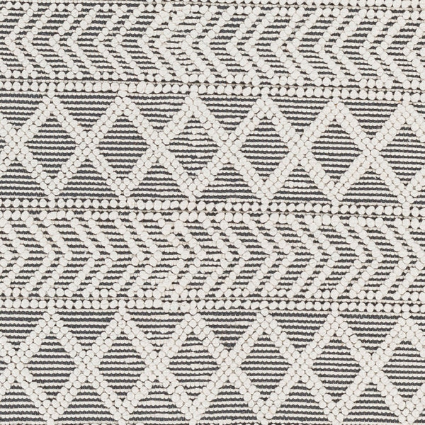 Livabliss Daffodil Handwoven Recycled Pet Runner Rug Cottage Style Eco Friendly Hallway Accent Charcoal, Ivory 2'6" x 8' DFF2301-268