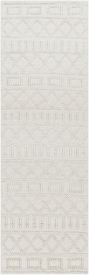 Livabliss Daffodil Handwoven Recycled Pet Runner Rug for Hallways Entryways Cottage Style Beige, Ivory 2'6" x 8' DFF2303-268