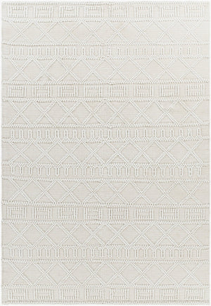 Livabliss Daffodil Handwoven Recycled Pet Runner Rug for Hallways Entryways Cottage Style Beige, Ivory 6' x 9' DFF2303-69
