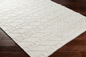 Livabliss Daffodil Handwoven Recycled Pet Runner Rug for Hallways Entryways Cottage Style Beige, Ivory 6' x 9' DFF2303-69