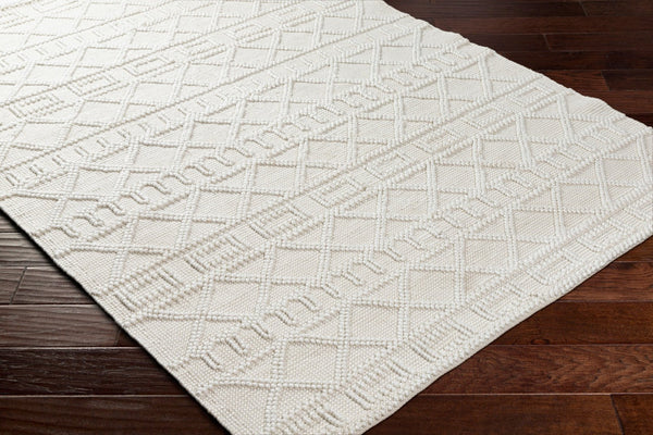 Livabliss Daffodil Handwoven Recycled Pet Runner Rug for Hallways Entryways Cottage Style Beige, Ivory 6' x 9' DFF2303-69