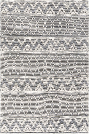 Livabliss Daffodil Hand Woven Recycled Pet Runner Rug Cottage Style for Hallway or Entryway Gray, White 9' x 12' DFF2305-912