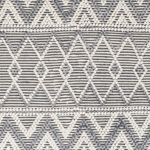 Livabliss Daffodil Hand Woven Recycled Pet Runner Rug Cottage Style for Hallway or Entryway Gray, White 9' x 12' DFF2305-912