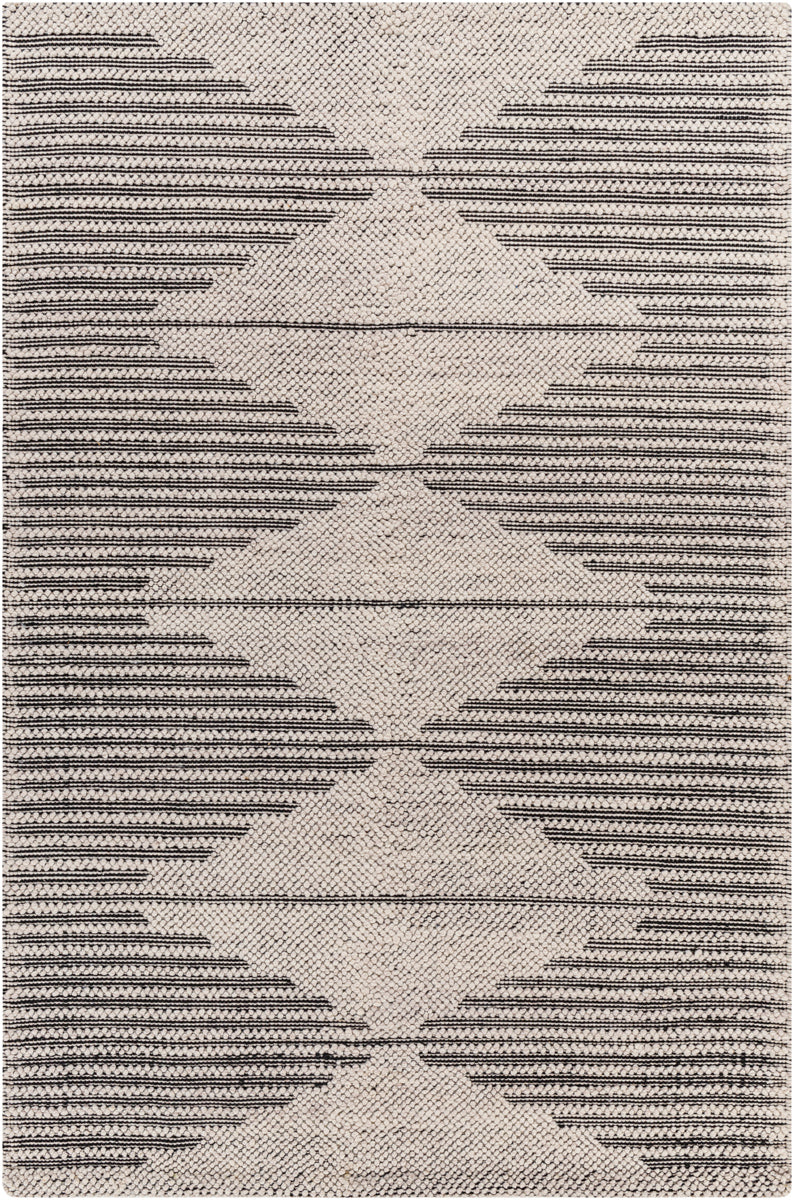 Daffodil DFF-2306 9' x 12' Handmade Rug DFF2306-912  Black, Ivory Surya