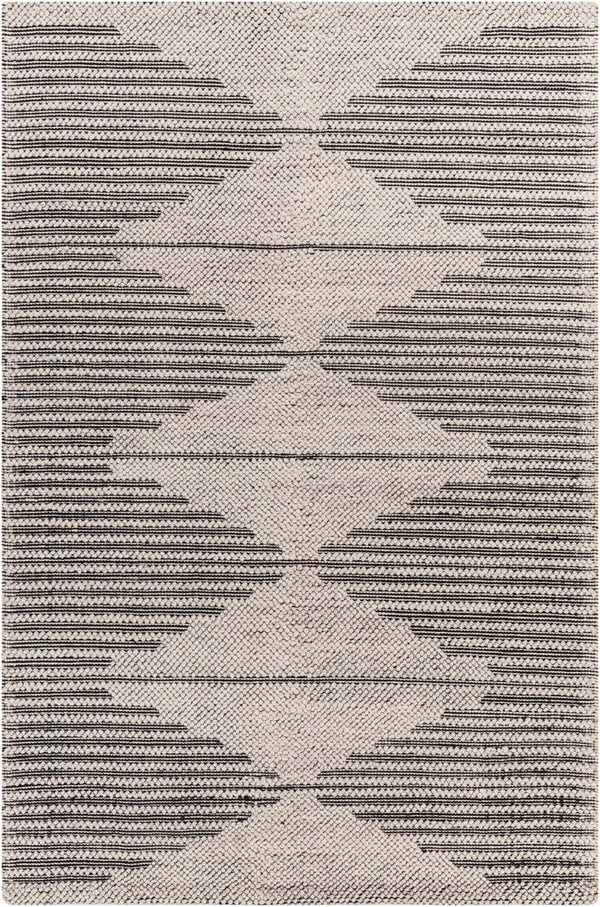 Daffodil DFF-2306 9' x 12' Handmade Rug DFF2306-912  Black, Ivory Surya