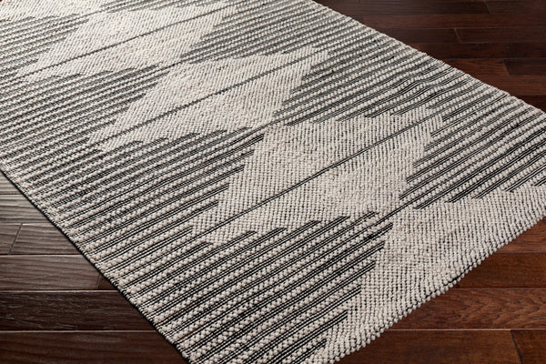 Daffodil DFF-2306 9' x 12' Handmade Rug DFF2306-912  Black, Ivory Surya