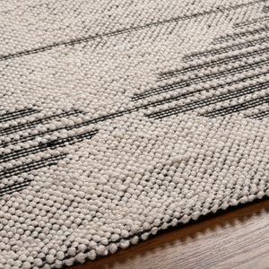 Daffodil DFF-2306 9' x 12' Handmade Rug DFF2306-912  Black, Ivory Surya