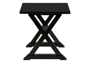 English Elm Accent 2-Tier Narrow End Table with Drawer and Shelf, Transitional Veneer Top, Solid Wood Legs for Compact Spaces Black 27 L x 25 W x 9 H B2710P219490