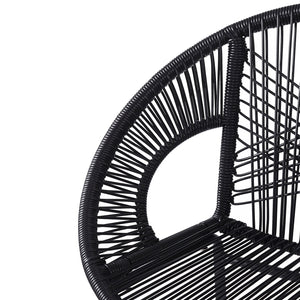 English Elm Christopher Knight Home® - Ferrara Outdoor Faux Wicker Barstool Set of 2 — Ergonomic PE Rattan Seating with Iron Frame, Durable Black N775P266222B