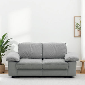 English Elm Fx-P20M-2S-Gy Gray Velvet Compact 2-Seater Loveseat Sofa With Hidden Storage For Small Spaces W576S00231