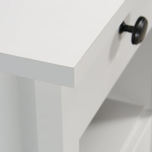 English Elm L-Shaped Desk In Sleek White Finish - Spacious Corner Workspace With Storage For Home Office Efficiency B356P367731