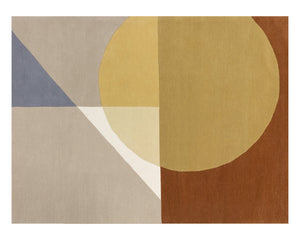 Sunpan Dusk Geometric Hand-Tufted Rug - Artisan Crafted from Wool and Cotton for Unique Retro Style 9' X 12'