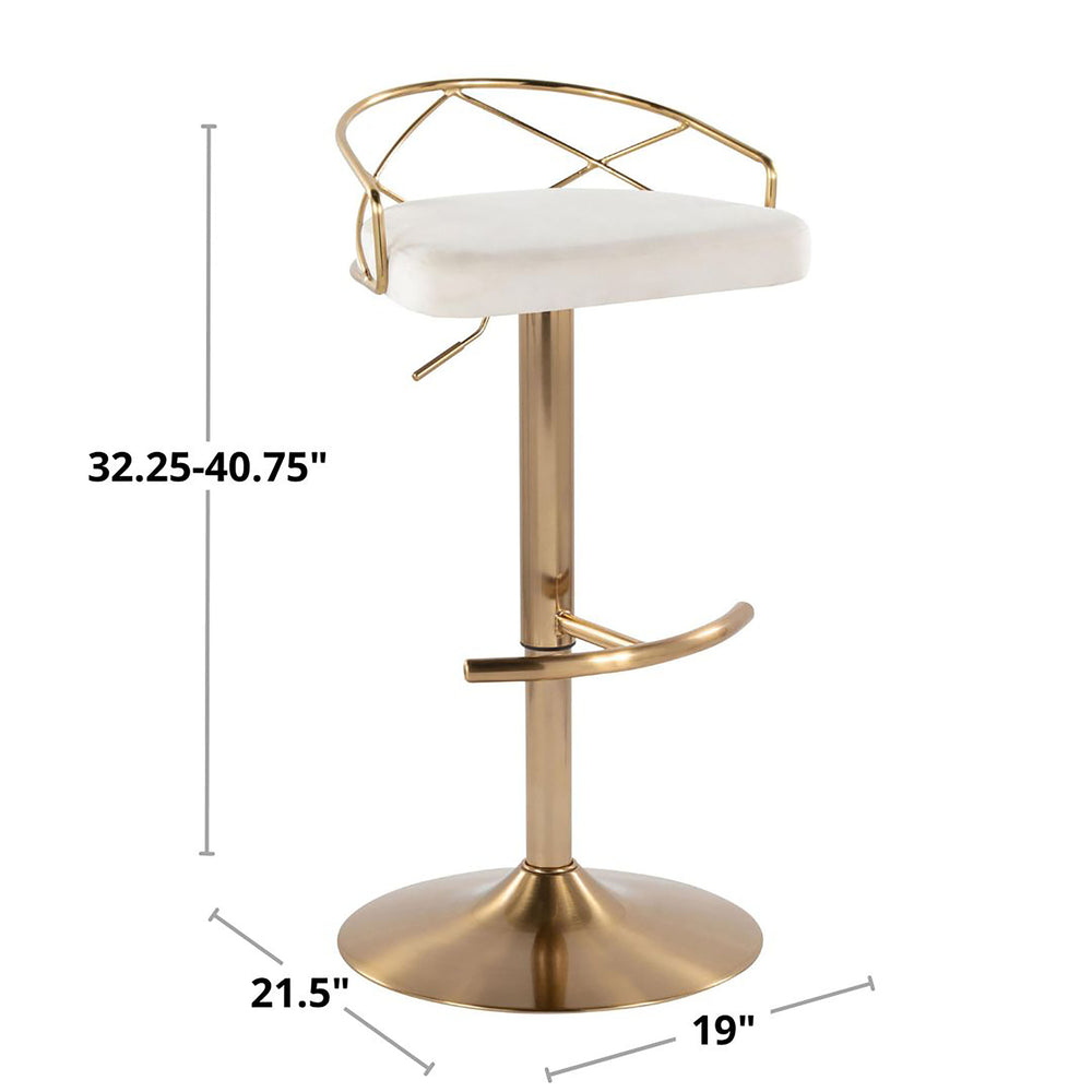 English Elm Adjustable Swivel Barstools Mid-century Modern Walnut and Cream Faux Leather Set of 2 Black B202S02170