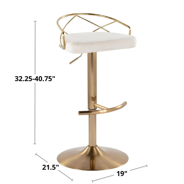 English Elm Adjustable Swivel Barstools Mid-century Modern Walnut and Cream Faux Leather Set of 2 Black B202S02170