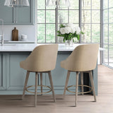 Madison Park Pearce Transitional Counter Stool with Swivel Seat MP104-0988 Sand