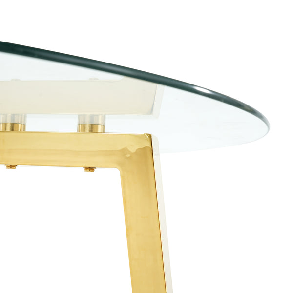 English Elm T1204-2 Round Tempered Glass Tabletop 47 Inch Dining Cafe or Workspace Surface W210P199312