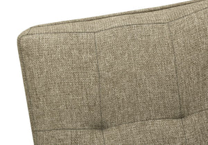 English Elm Dining Chair Set of 2 Tufted Brown Fabric Grey Wood Frame Transitional Seating B2710P461769