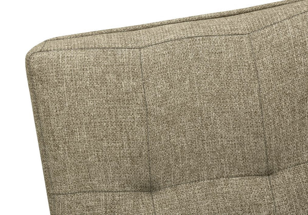 English Elm Dining Chair Set of 2 Tufted Brown Fabric Grey Wood Frame Transitional Seating B2710P461769