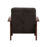 Homelegance By Top-Line Parcell Mission-Style Oak Finish Wood Accent Chair Dark Brown Wood