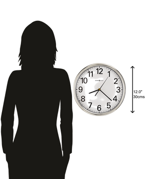 Hekman Furniture 625561 Hamilton Wall Clock - Elegant 12-inch Silver Tone Design With Easy-to-read Arabic Numerals  Hamilton Wall Clock 625561