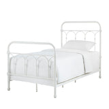 Homelegance By Top-Line Gracen Casted Knot Metal Bed White Metal