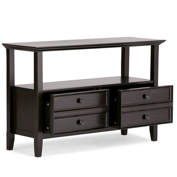 English Elm Amherst Console Sofa Table - Timeless Hickory Brown With Stylish Storage For Any Living Space B136P159427