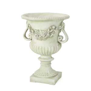English Elm Buena Vista Handcrafted Urn Planter Sculptural Indoor Outdoor Garden Focal Piece 62166.00WHI