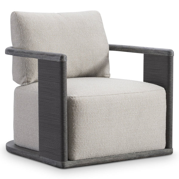 Bernhardt Bernhardt Andros Teak Swivel Patio Chair with Rope Panels and Deep Cushioned Seat O2782SA