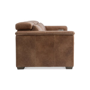 Bernhardt Bernhardt Lioni Leather Power Motion Sofa With Usb, Motorized Recline, Bustle Back Comfort, 93.5" Wide 9567RHO