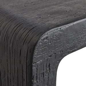 Bernhardt Bernhardt Shephard Faux Bois Resin Accent Table Sculptural Organic Living Room Decor 582122