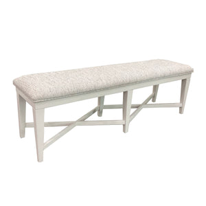 Parker House Americana Modern Dining 58 In. Upholstered Bench Cotton Poplar Solids / Birch Veneers DAME#1218-COT