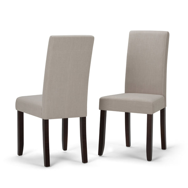 English Elm Acadian Parson Dining Chair Set Of 2 - Elegant Light Beige Upholstery For Versatile Seating Comfort B136P159798