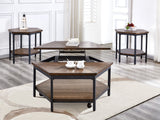 English Elm Steve Silver - Ultimo - 3 Piece Table Set (Hexagon Lifttop & End Tables) - Brown