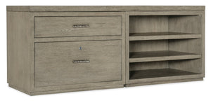 Hooker Furniture Linville Weathered Mink Credenza With Lateral File, Locking Drawer, Adjustable Shelves, Freestanding Design 24.00 L x 72.00W x 30.00H 6150-10909-85
