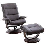 Parker Living Knight - Chocolate Manual Reclining Swivel Chair and Ottoman