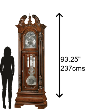 Hekman Furniture 611132 Coolidge Grandfather Clock - Elegant Wood Design, Triple-chime Movement & Custom Nameplate Included Hampton Cherry Coolidge Grandfather Clock 611132
